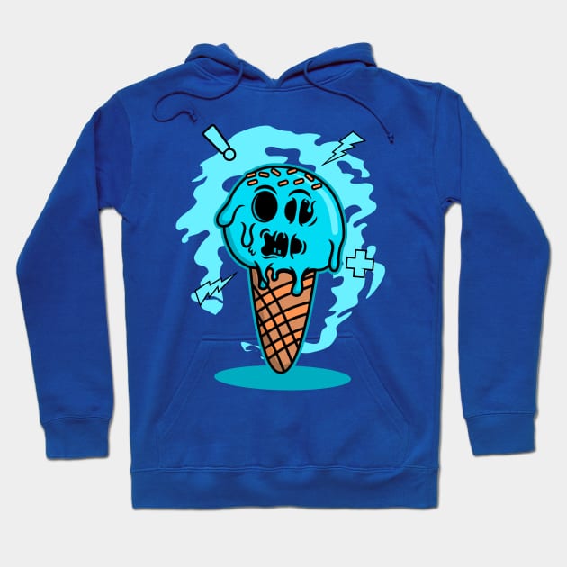 MELTED ICE CREAM CARTOON Hoodie by beanbeardy